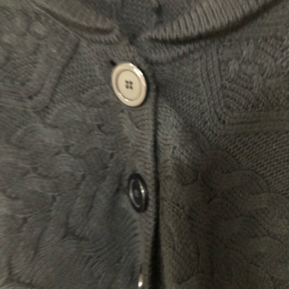 Tape Measure Wool Blend Button Front Cardigan SZ L - Picture 3 of 8